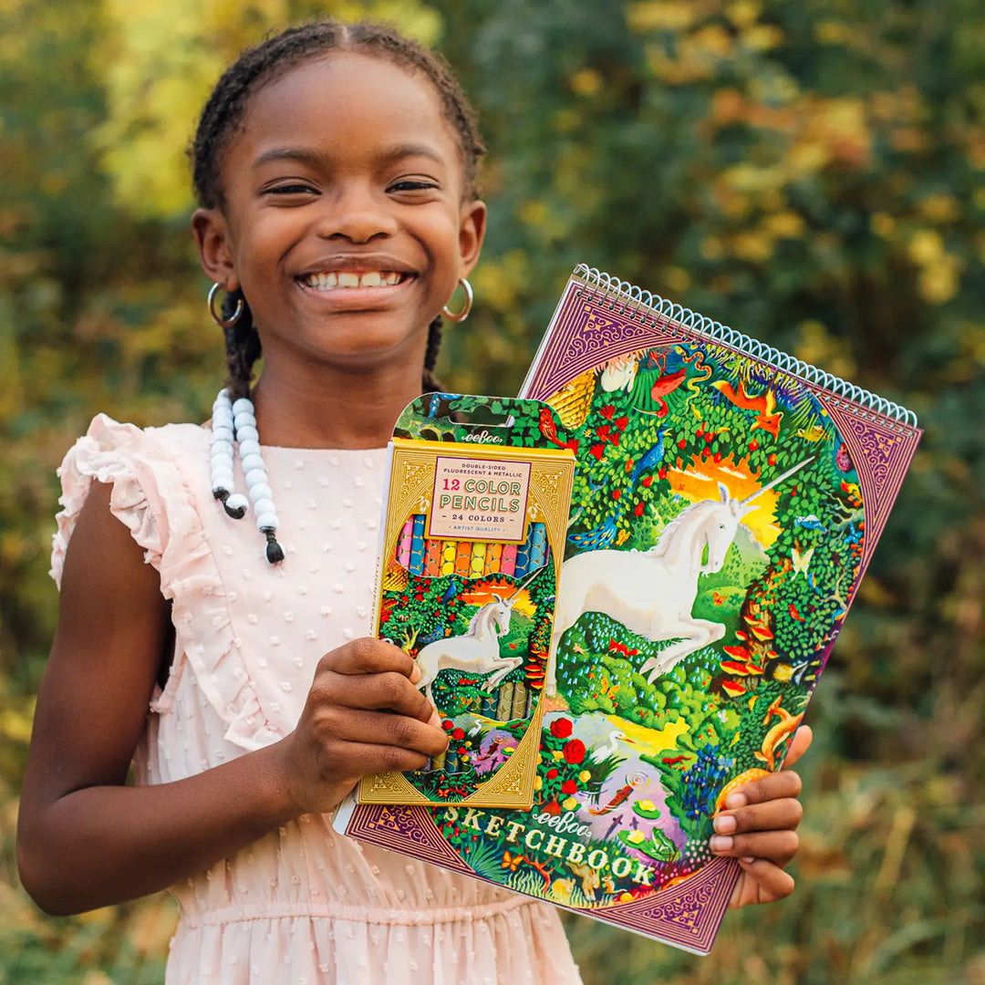 Unicorn Garden 12 Double-Sided Colored Pencils