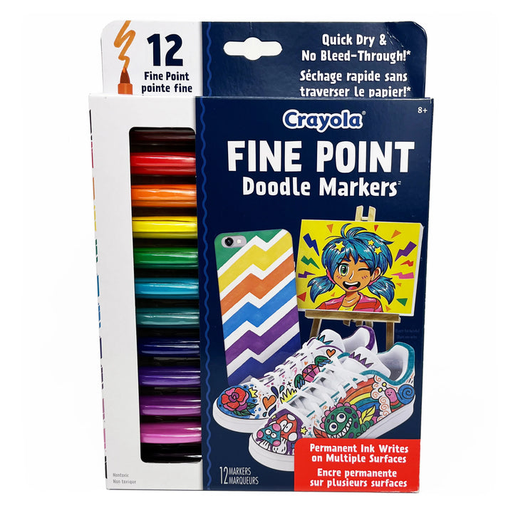 Crayola Fine Point Doodle Markers 12 Count