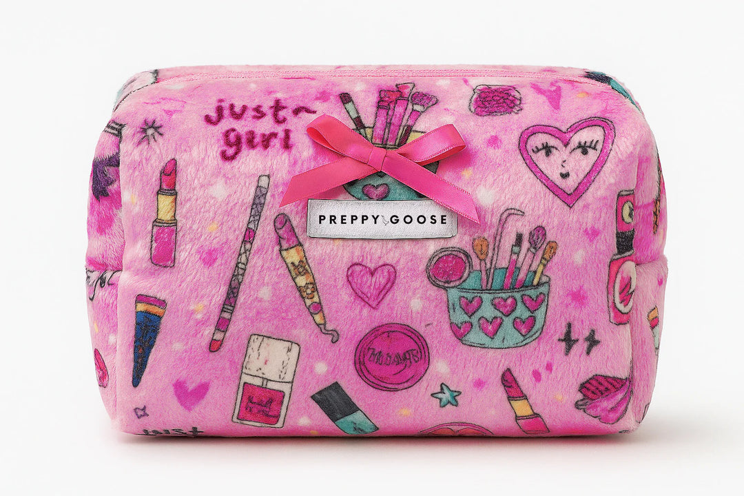 Preppy Goose Plush Pouch