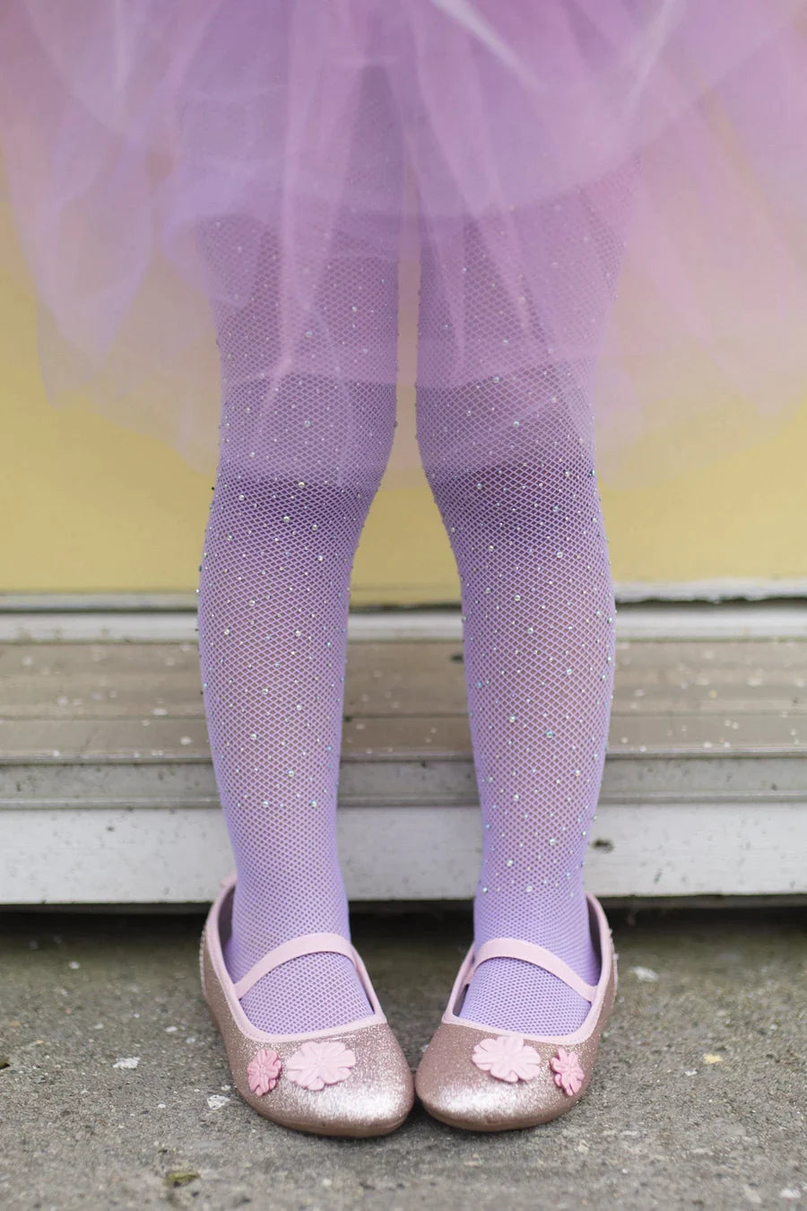 Rhinestone Tights Light Pink Size 3-8