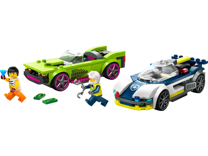 Lego City Police Car and Muscle Car Chase