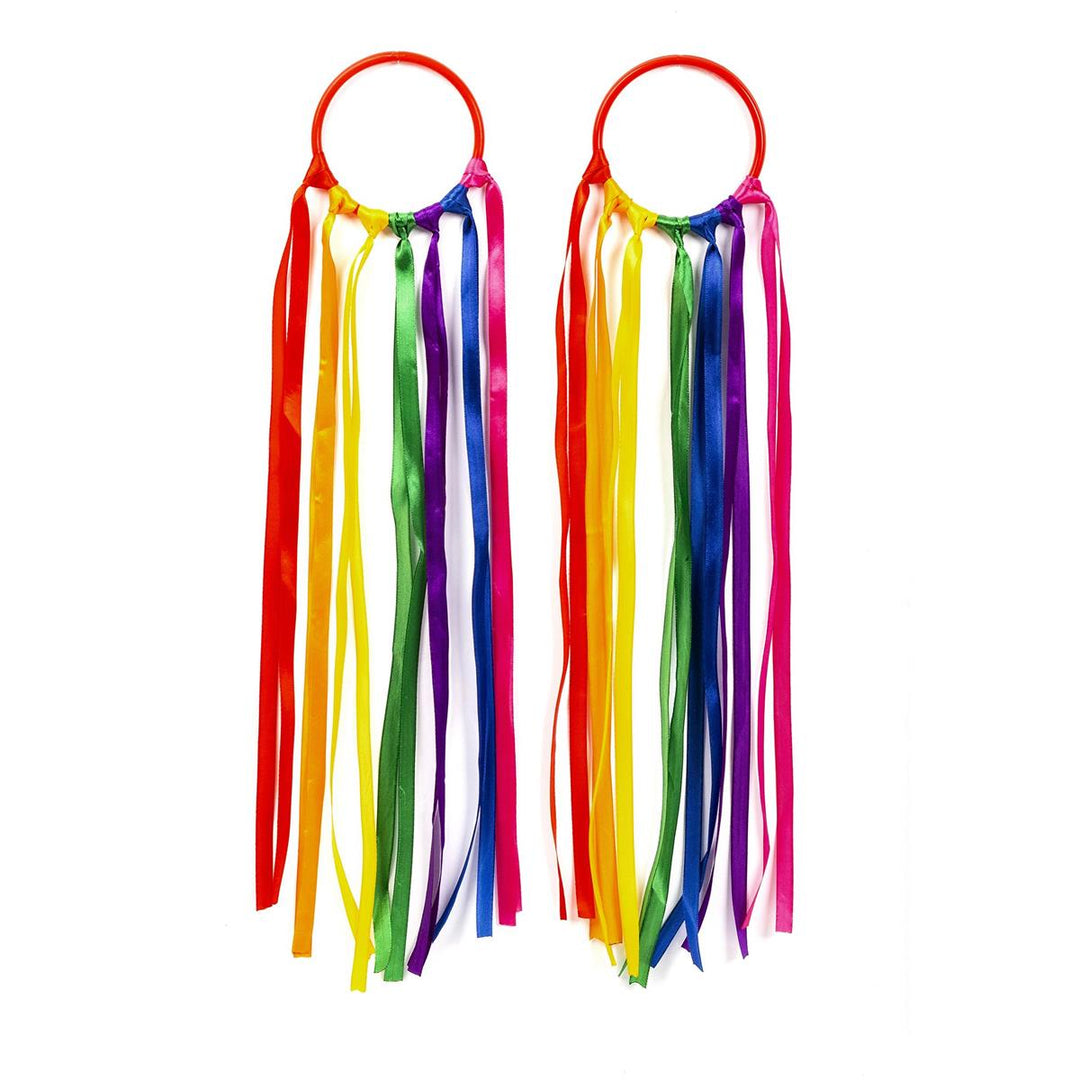 Rainbow Dancing Ribbon Rings