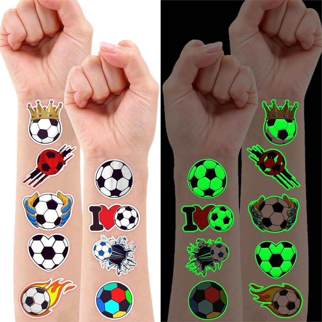 Soccer Glow Temporary Tattoos