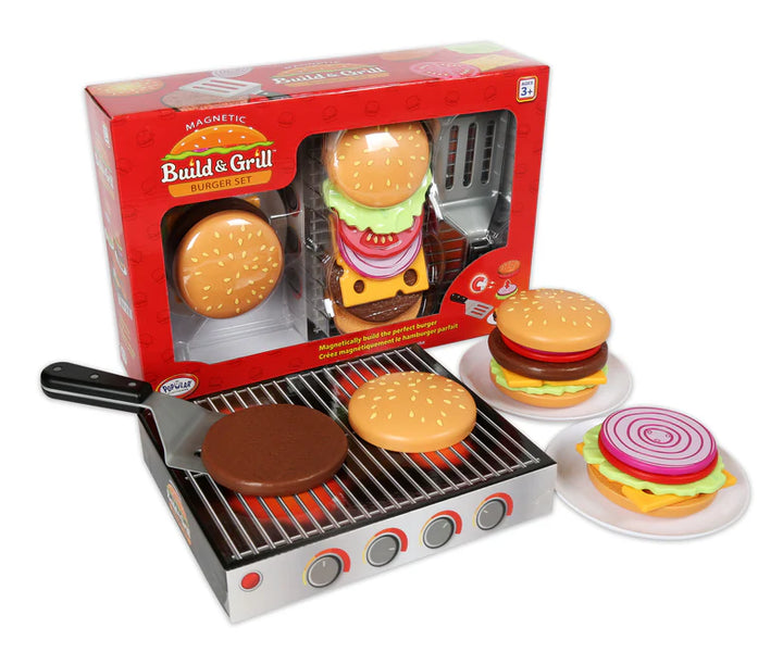 Magnetic Hamburger Grill Set