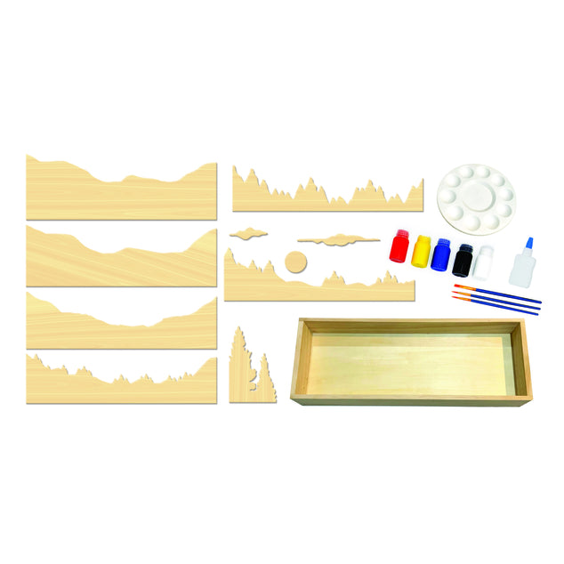 Get Stacked Paint & Puzzle Kit - Mountain Forest