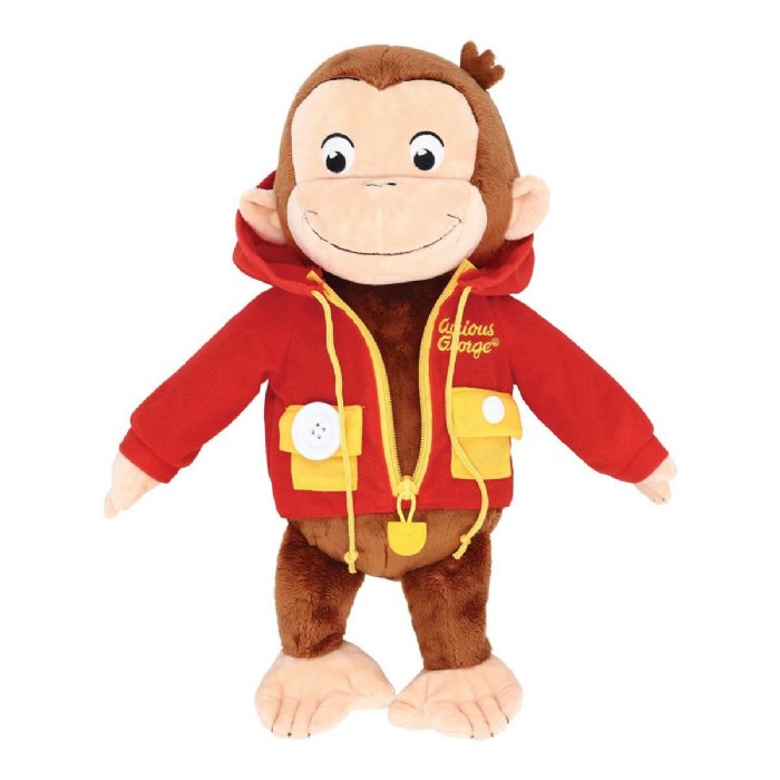 Curious George Learn To Dress Plush 16"