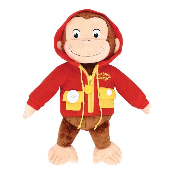 Curious George Learn To Dress Plush 16"