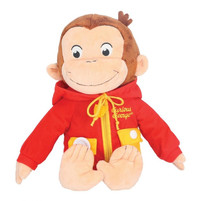 Curious George Learn To Dress Plush 16"