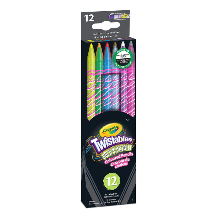 Crayola Twistables Coloured Pencils Bold & Bright 12ct
