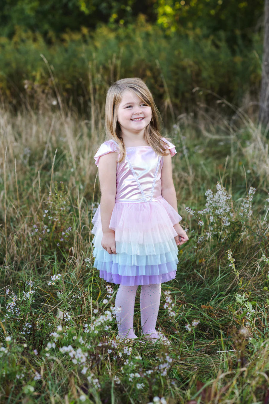 Rainbow Ruffle Tutu Dress, Size 5/6