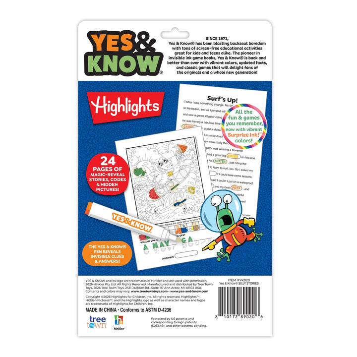The Original Yes &amp; Know® Silly Stories Invisible Ink Book