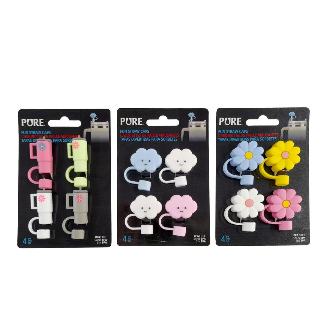 Fun Straw Caps 4pk