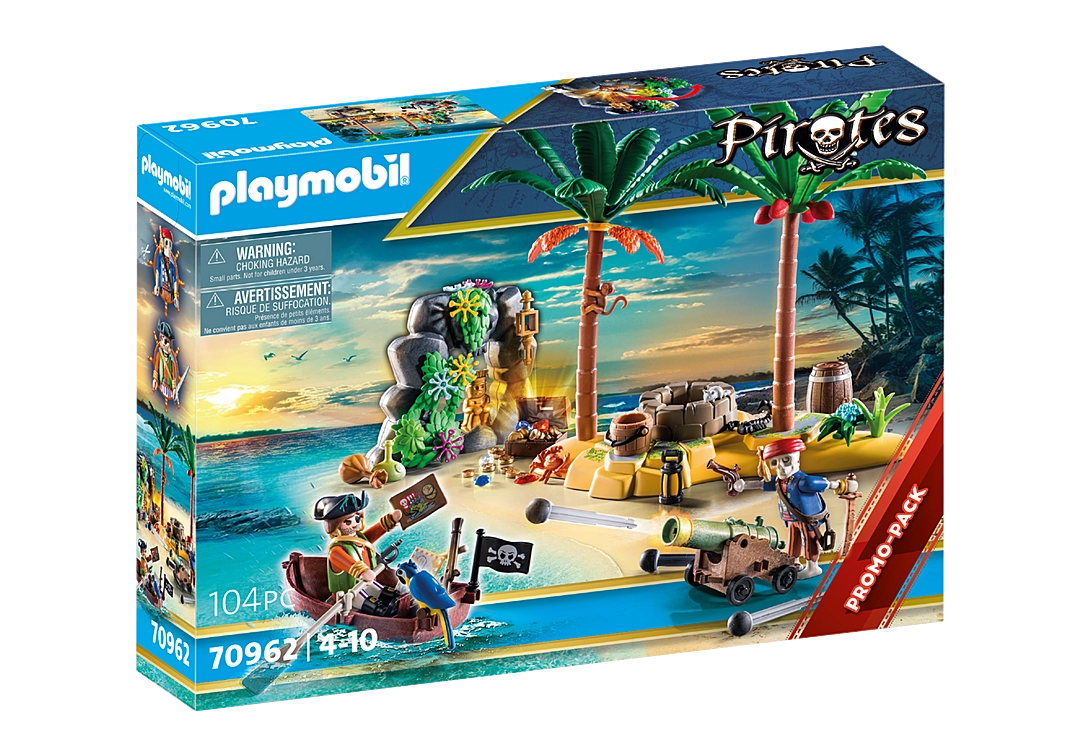 Playmobil Pirate Treasure Island With Rowboat