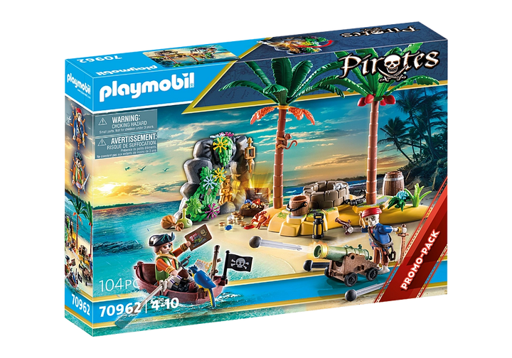 Playmobil Pirate Treasure Island With Rowboat