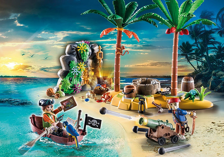 Playmobil Pirate Treasure Island With Rowboat