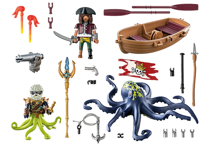 Playmobil Pirates Battle Against Giant Octopus