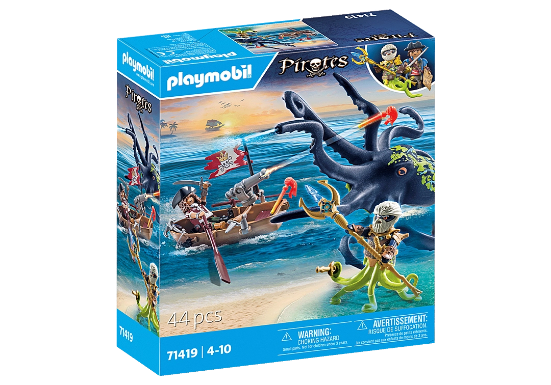 Playmobil Pirates Battle Against Giant Octopus