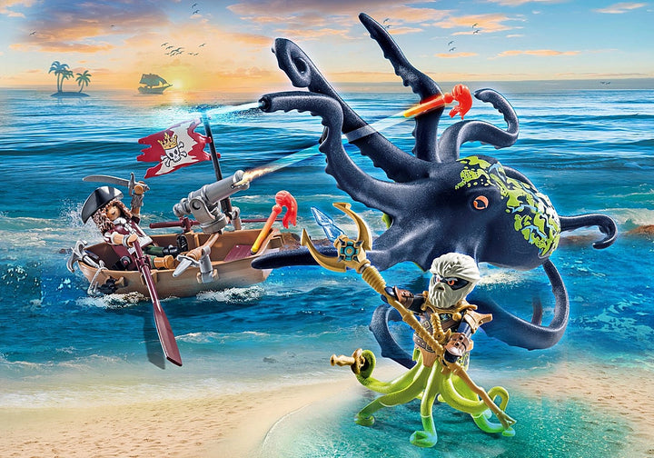 Playmobil Pirates Battle Against Giant Octopus