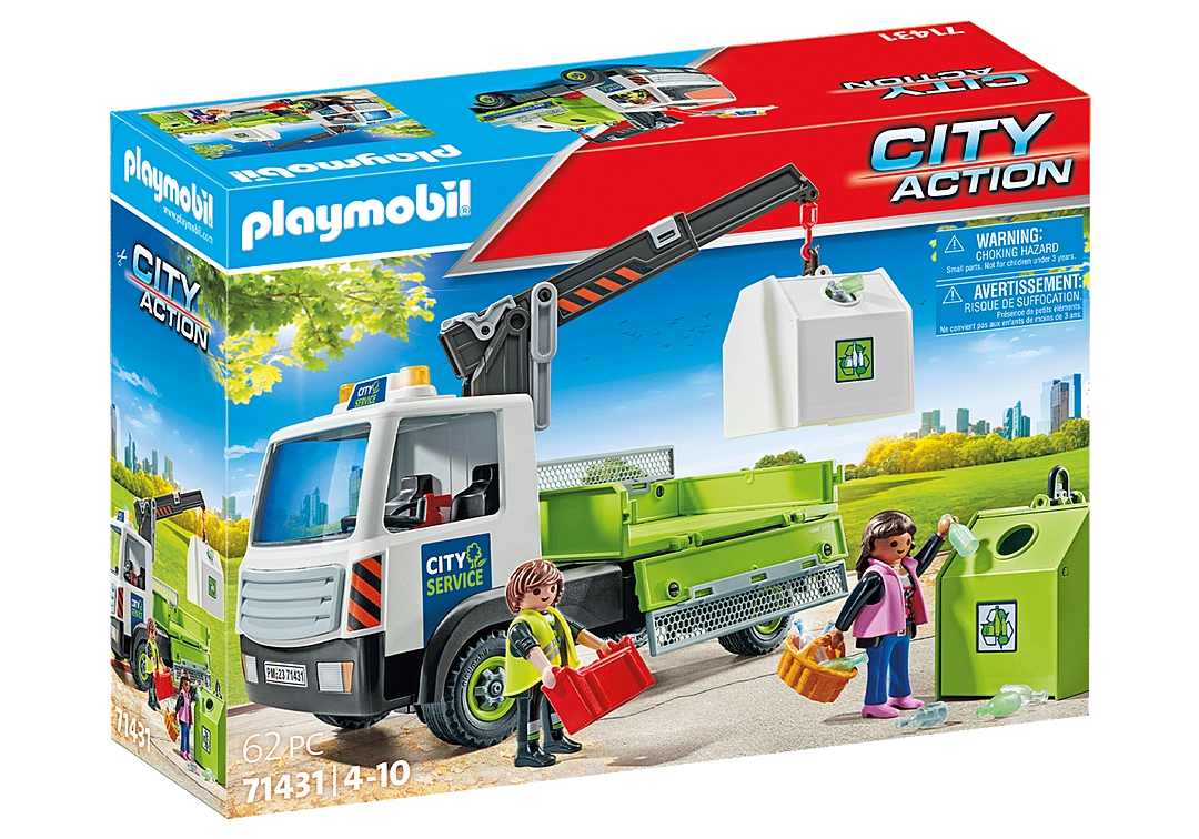 Playmobil City Cleaning Glass Recycling Truck