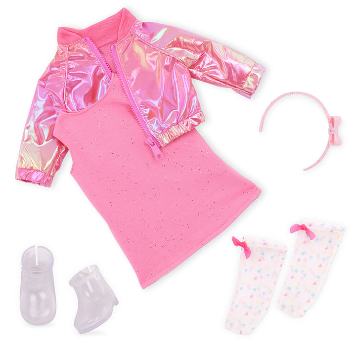 Our Generation Doll Outfit Deluxe - Splash Of Pink For 18" Doll