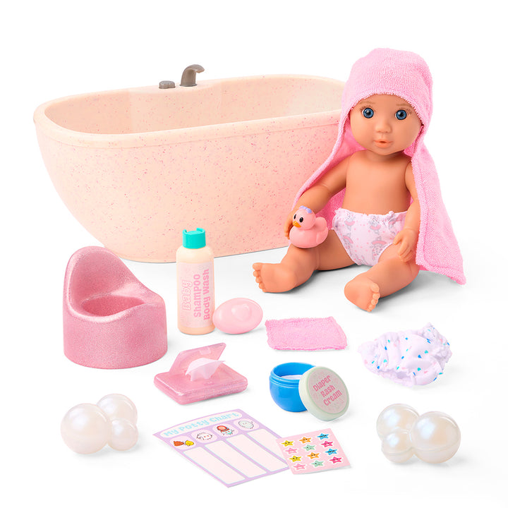 Our Generation Doll Baby Lacy &amp; Bath Set