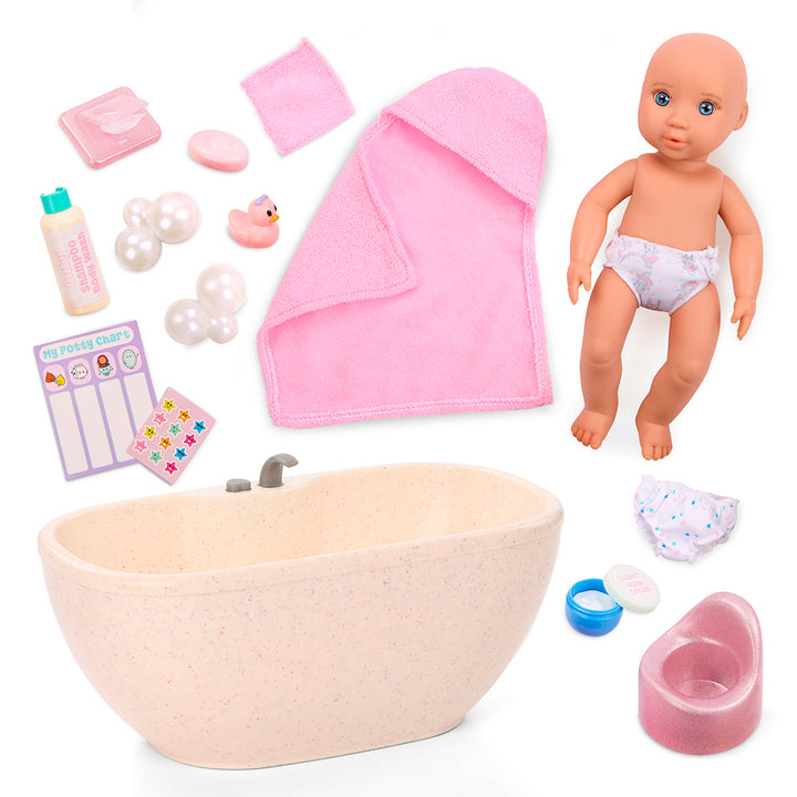 Our Generation Doll Baby Lacy &amp; Bath Set
