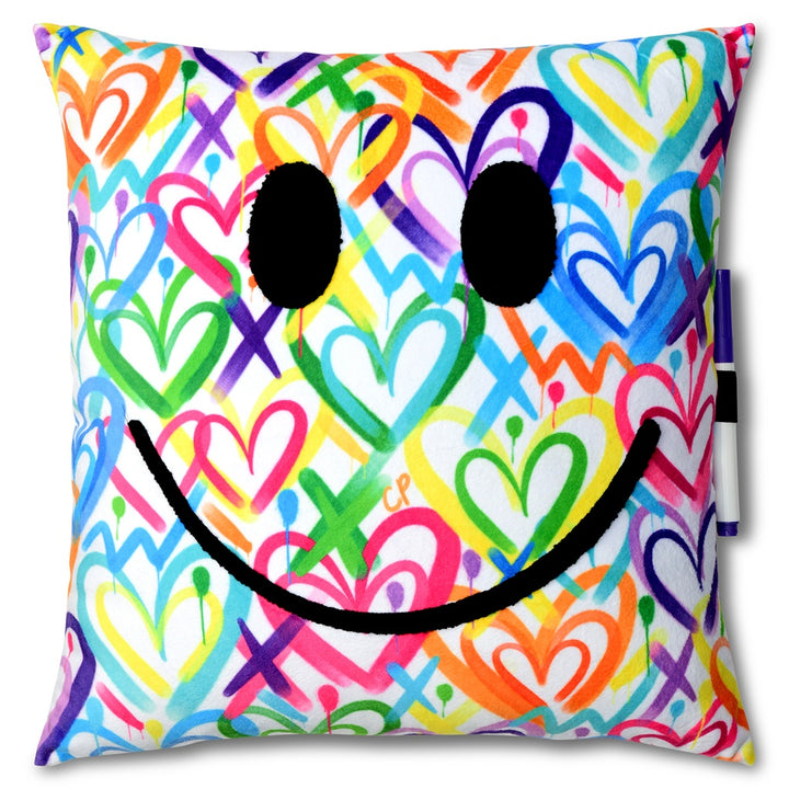 Iscream Corey Paige Hearts Autograph Pillow