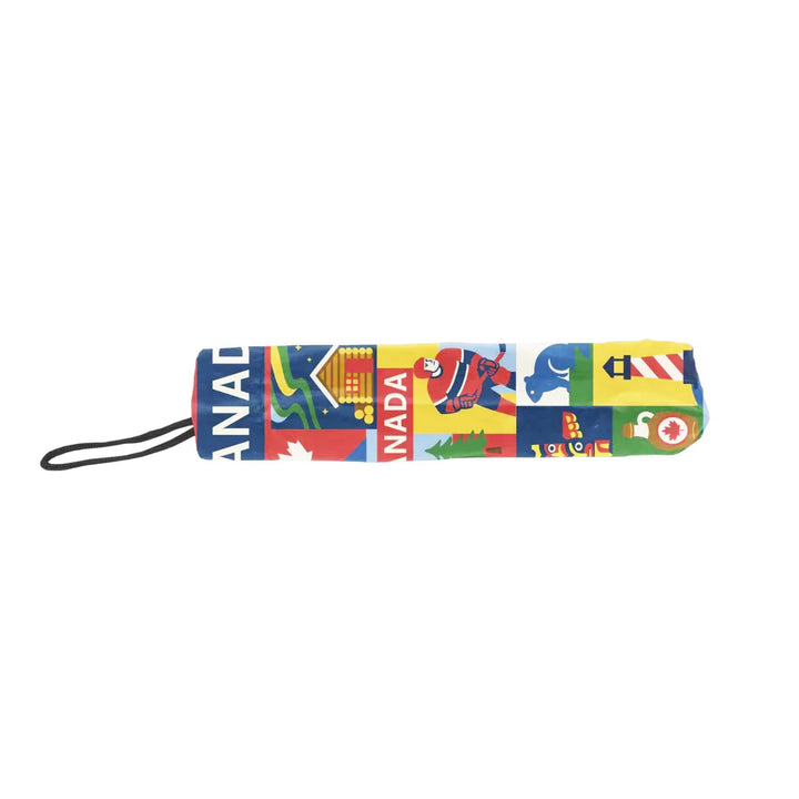Canada Heritage Icon Collage Folding Umbrella