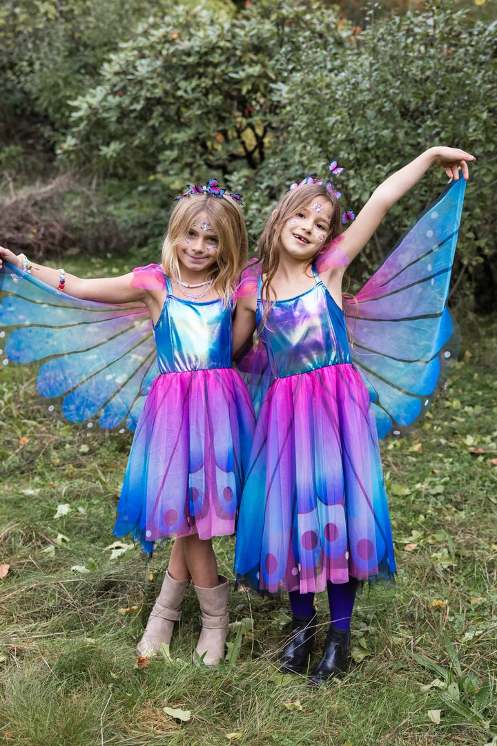 Butterfly Twirl Dress with Wings Purple/Blue