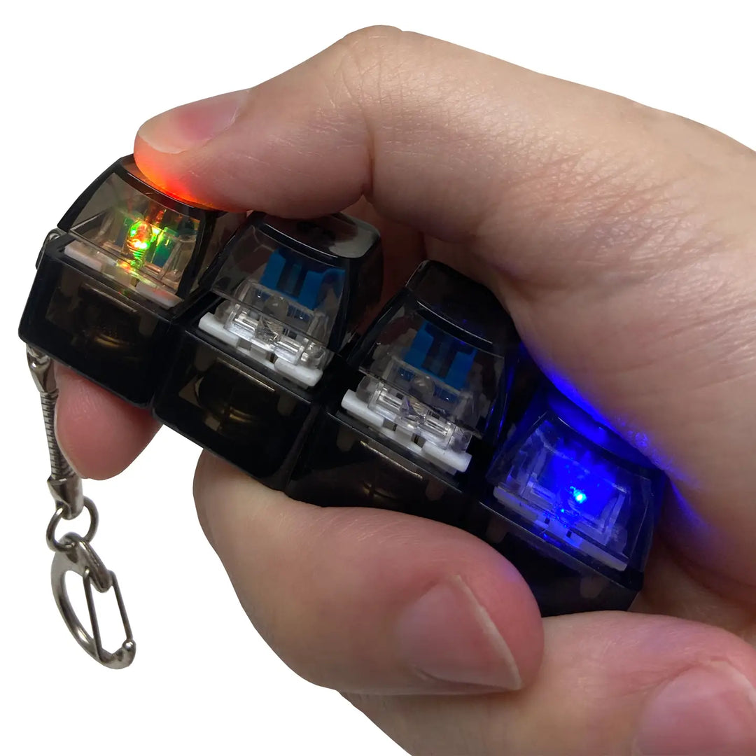 Keyboard Fidget Clicker LED Keyring-BLACK