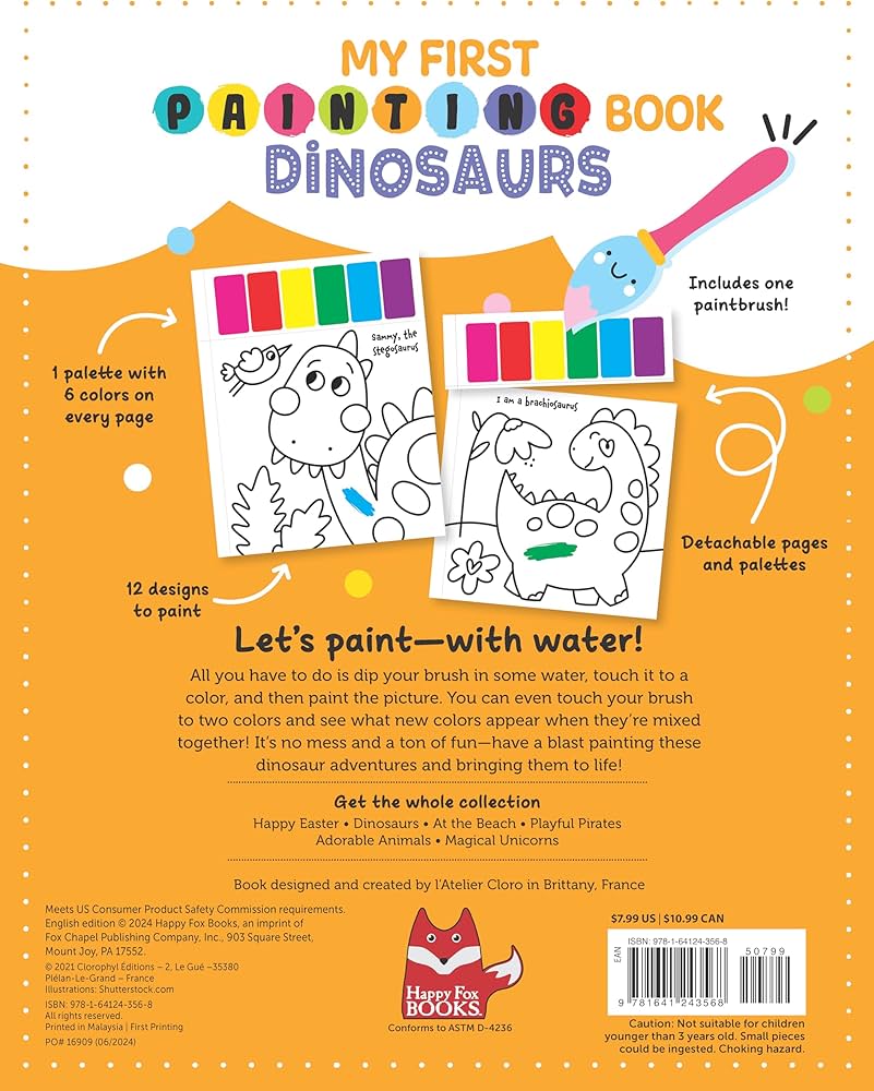 My First Painting Book: Dinosaurs
