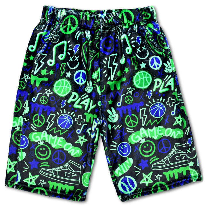 Iscream Corey Paige Grafitti Gamer Plush Shorts