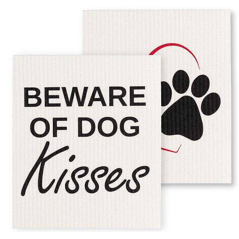 Dog Kisses Swedish Dishcloth 2pk