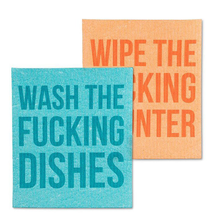 Wash The Dishes Swedish Dishcloth 2pk