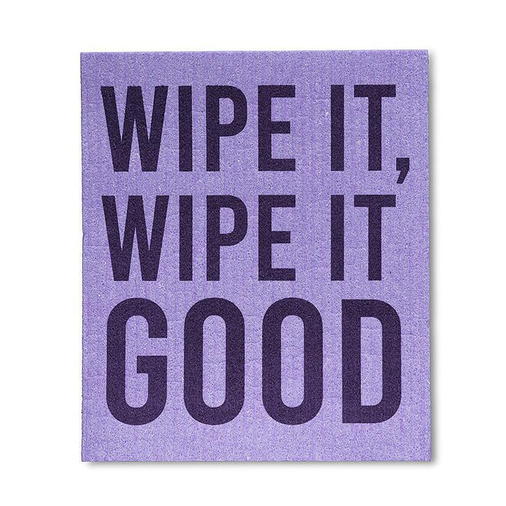 Funny Text Swedish Dishcloth 2pk Purple/Turquoise