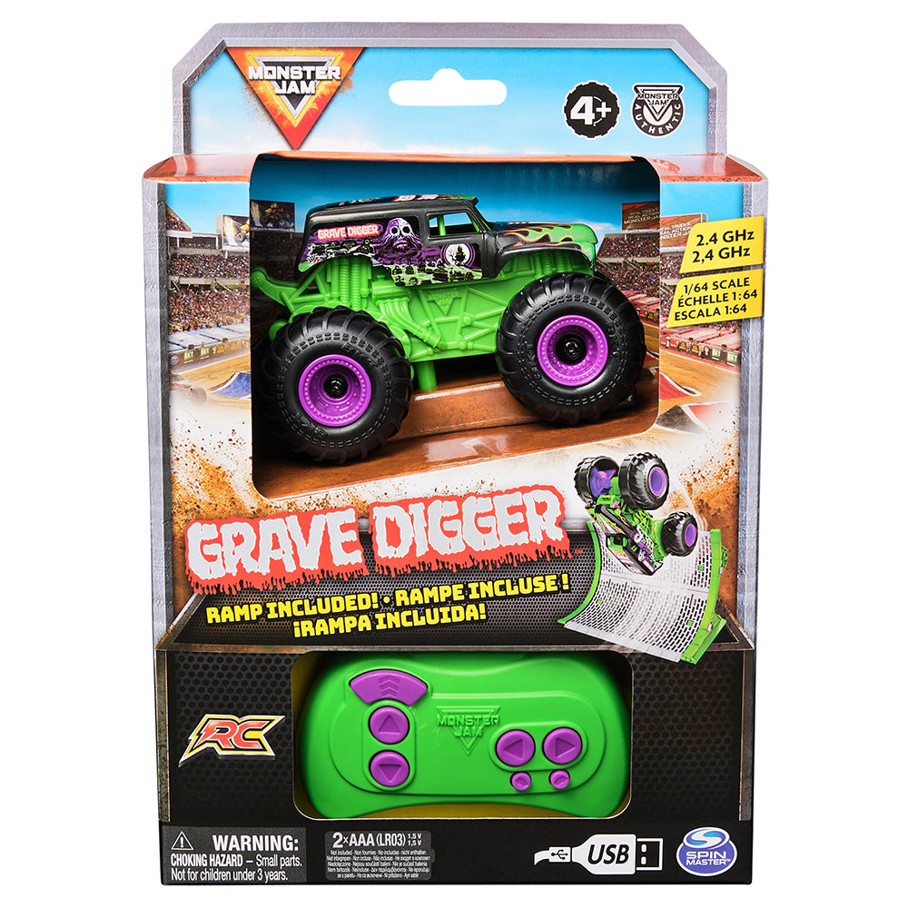Monster Jam 1:64 Monster Truck Grave Digger Remote Control