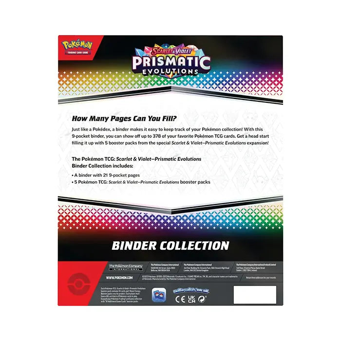Pokemon SV08.5 Prismatic Evolutions Binder Collection