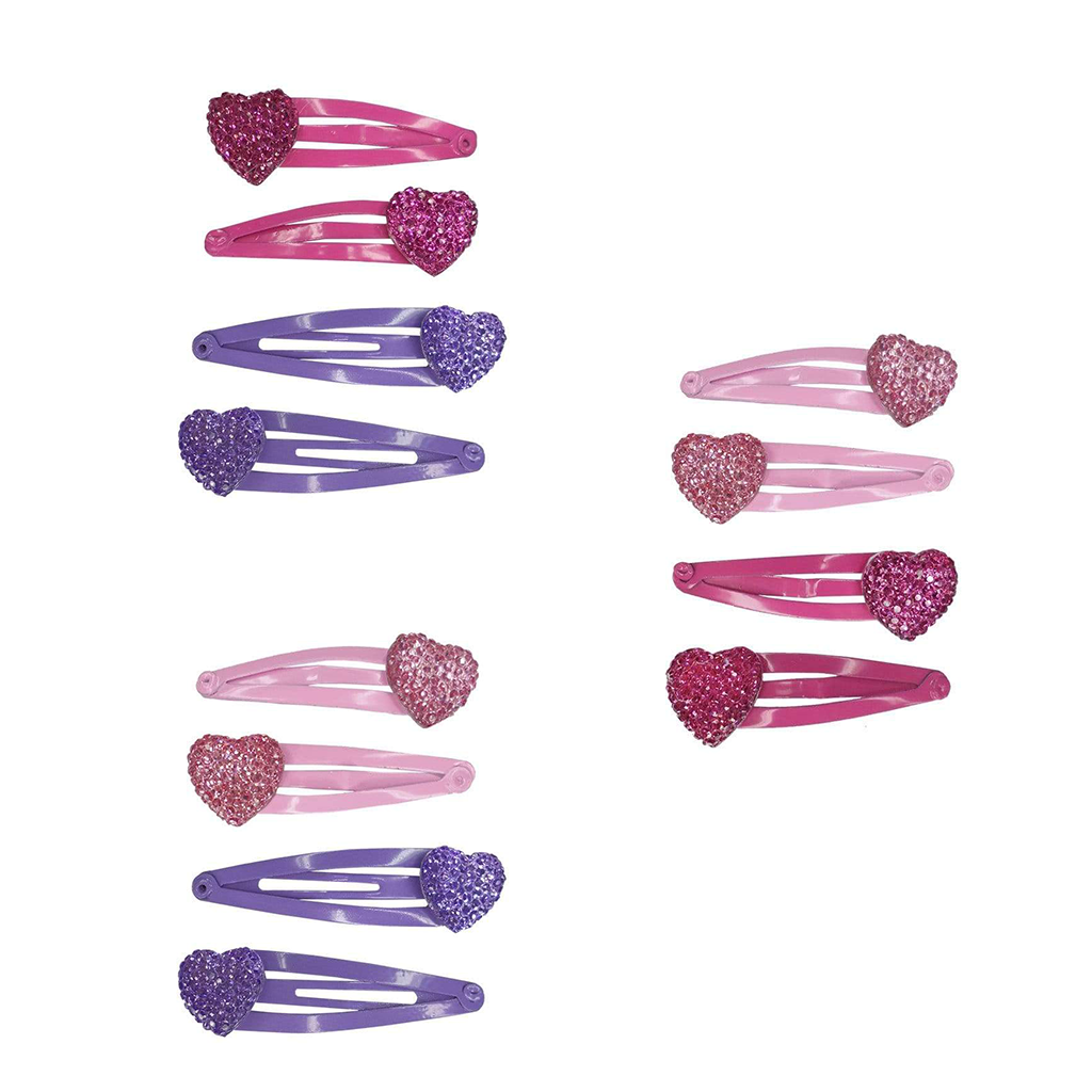 Sparkly My Heart Snap Clips