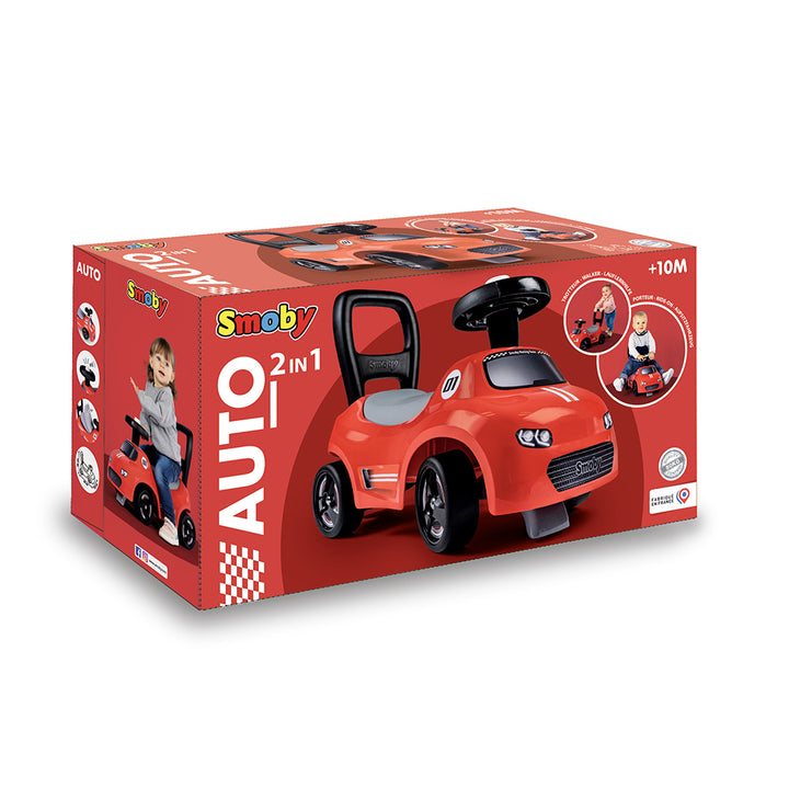2-in-1 Auto Red Ride-On
