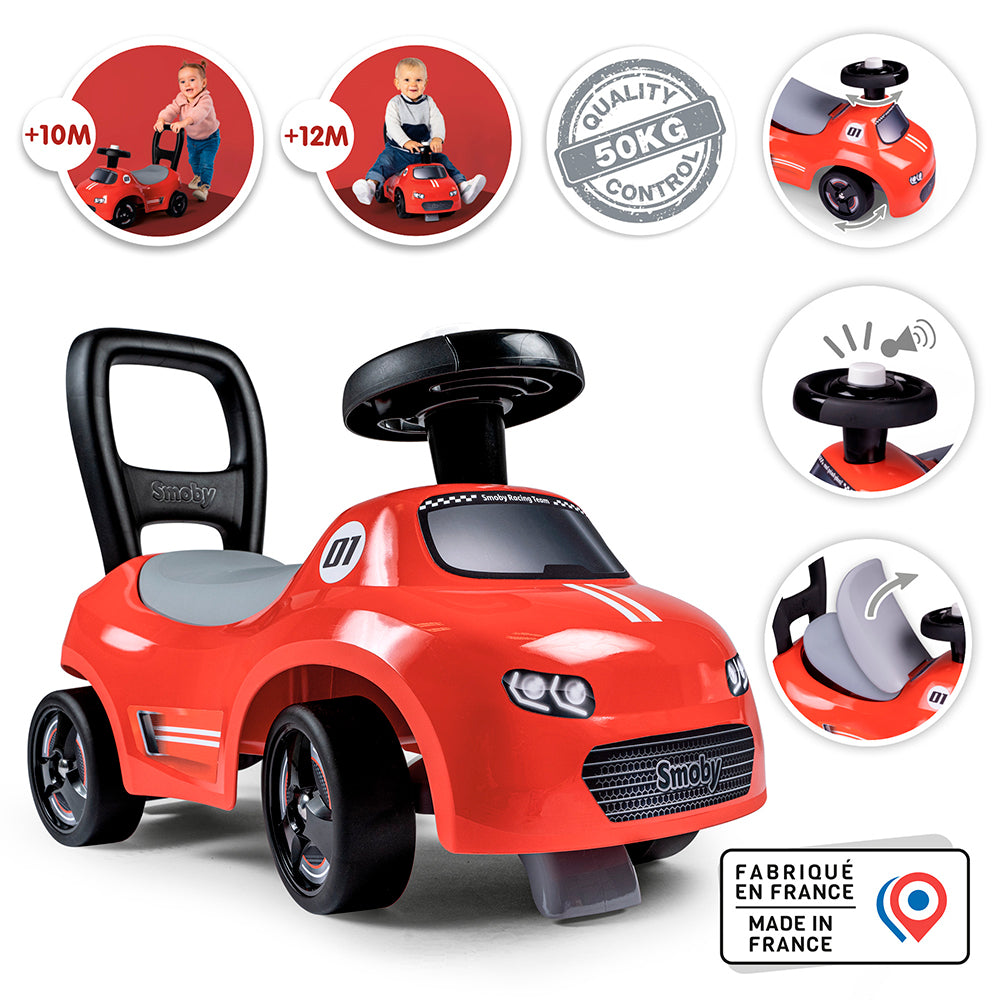 2-in-1 Auto Red Ride-On
