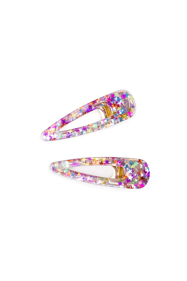 Boutique Gel Sparkle Hairclips 2pk