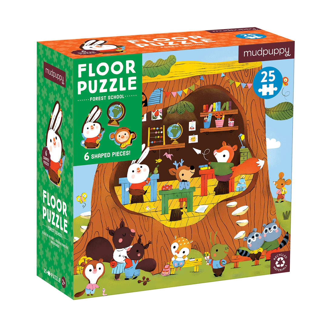 Forest School 25 Piece Floor Puzzle With Shaped Pieces