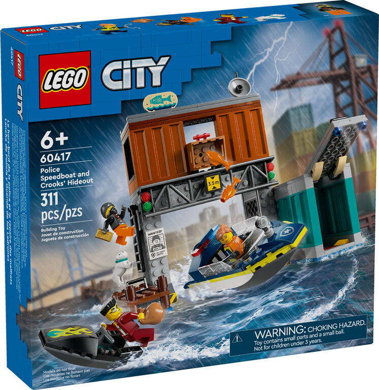 Lego City Police Speedboat & Crooks' Hideout