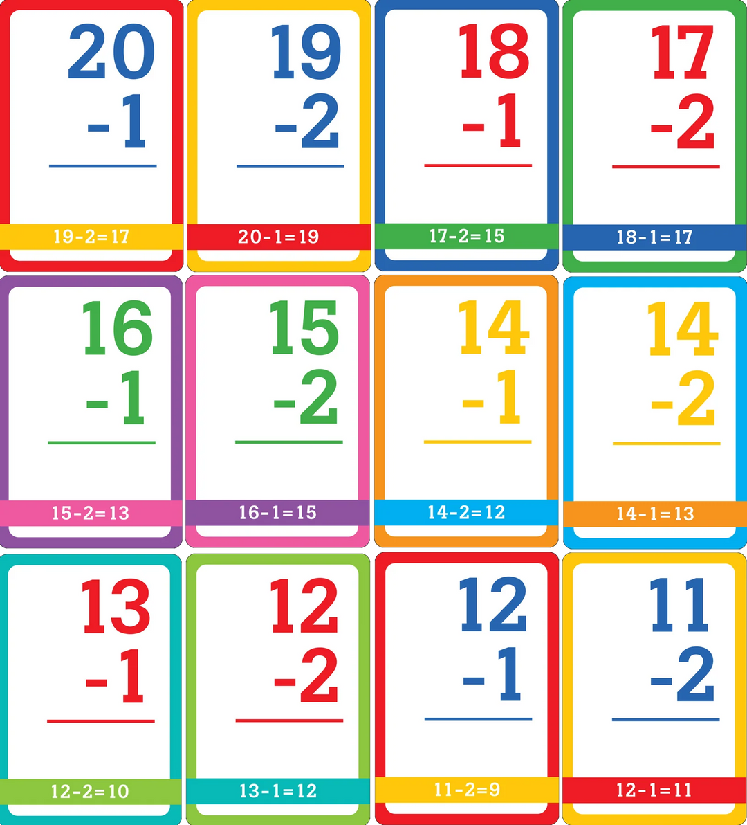 Subtraction Flash Cards