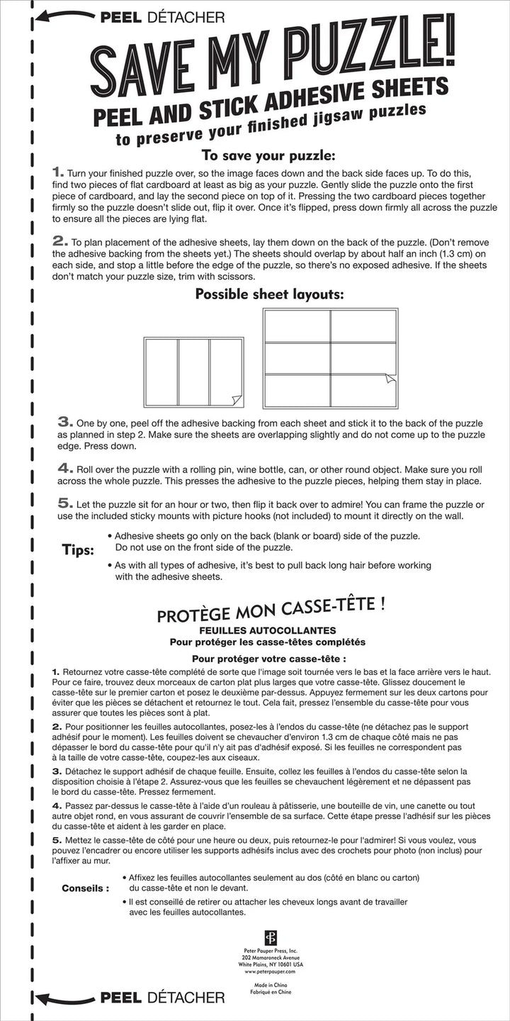 Save My Puzzle Adhesive Sheets