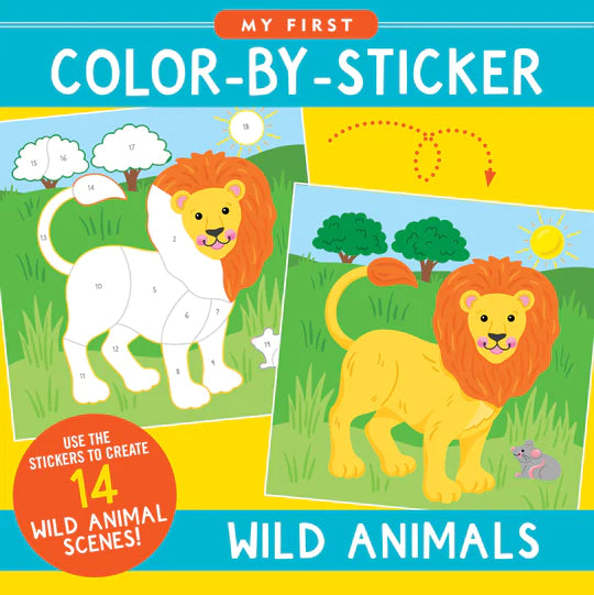 Wild Animals My First Color-By-Sticker Book