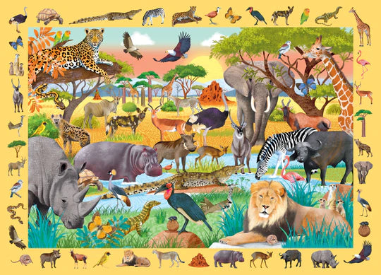 Safari Seek & Find 100 Piece Puzzle