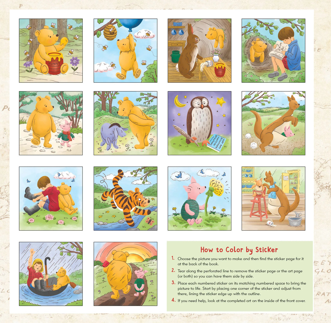 Winnie-the-Pooh Color-By-Sticker