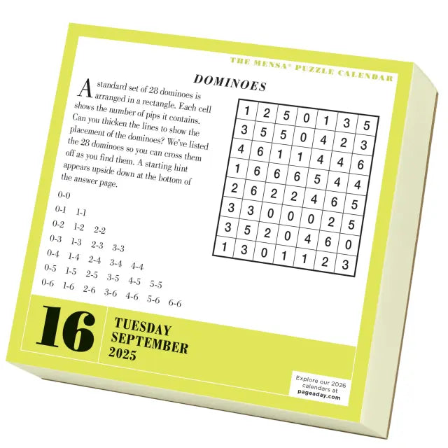 Mensa® 365 Brain Puzzlers Page-A-Day Calendar 2025-FINAL SALE