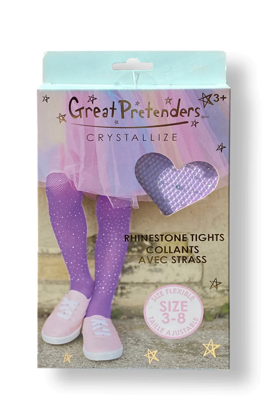 Rhinestone Tights Light Pink Size 3-8